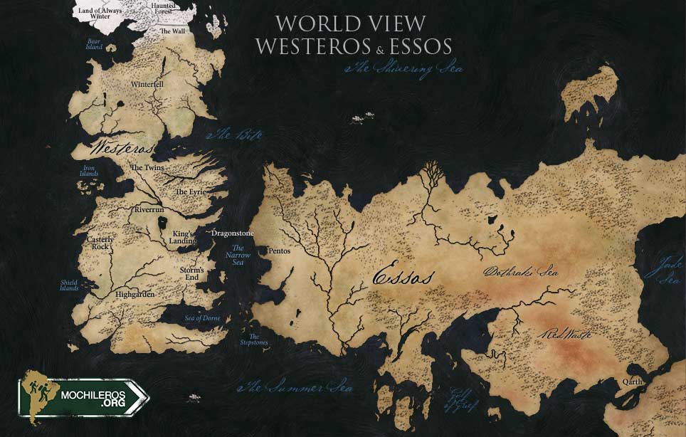 mapa de game of thrones (juego de tronos) lugares donde se filmo