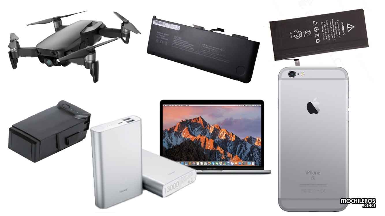baterias prohibidas en vuelos, powerbank macbook