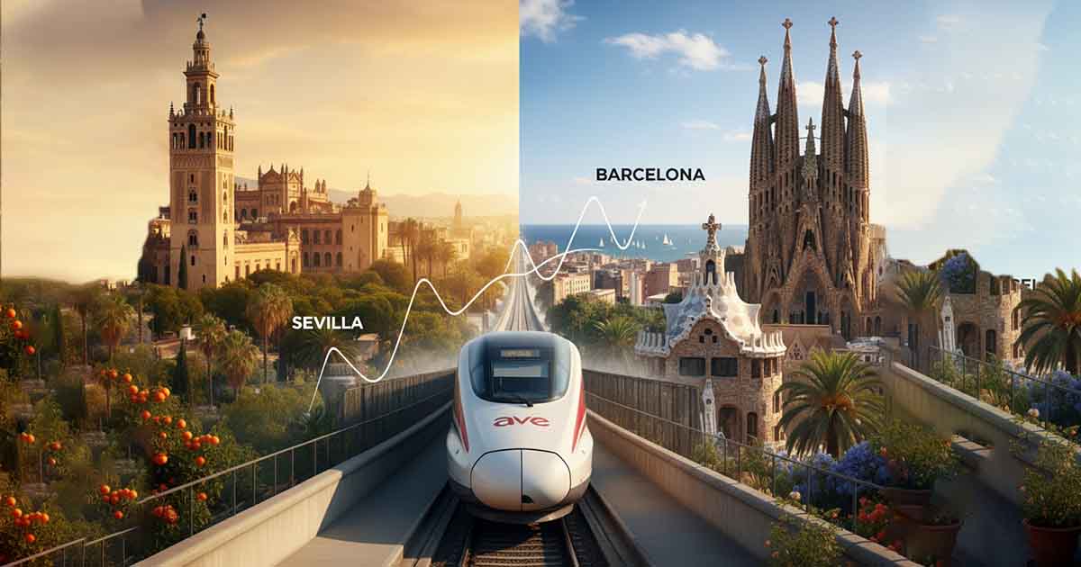 Conoce la nueva ruta entre Sevilla y Barcelona que te permite conocer ambas ciudades en un solo viaje - Guía de Sevilla y Barcelona - Mochileros.org