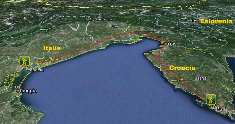 Mapa Istria Pula